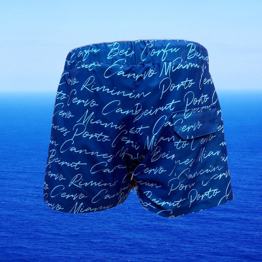 swim shorts men constantly amazed made in lebanon classic swimwear blue cities