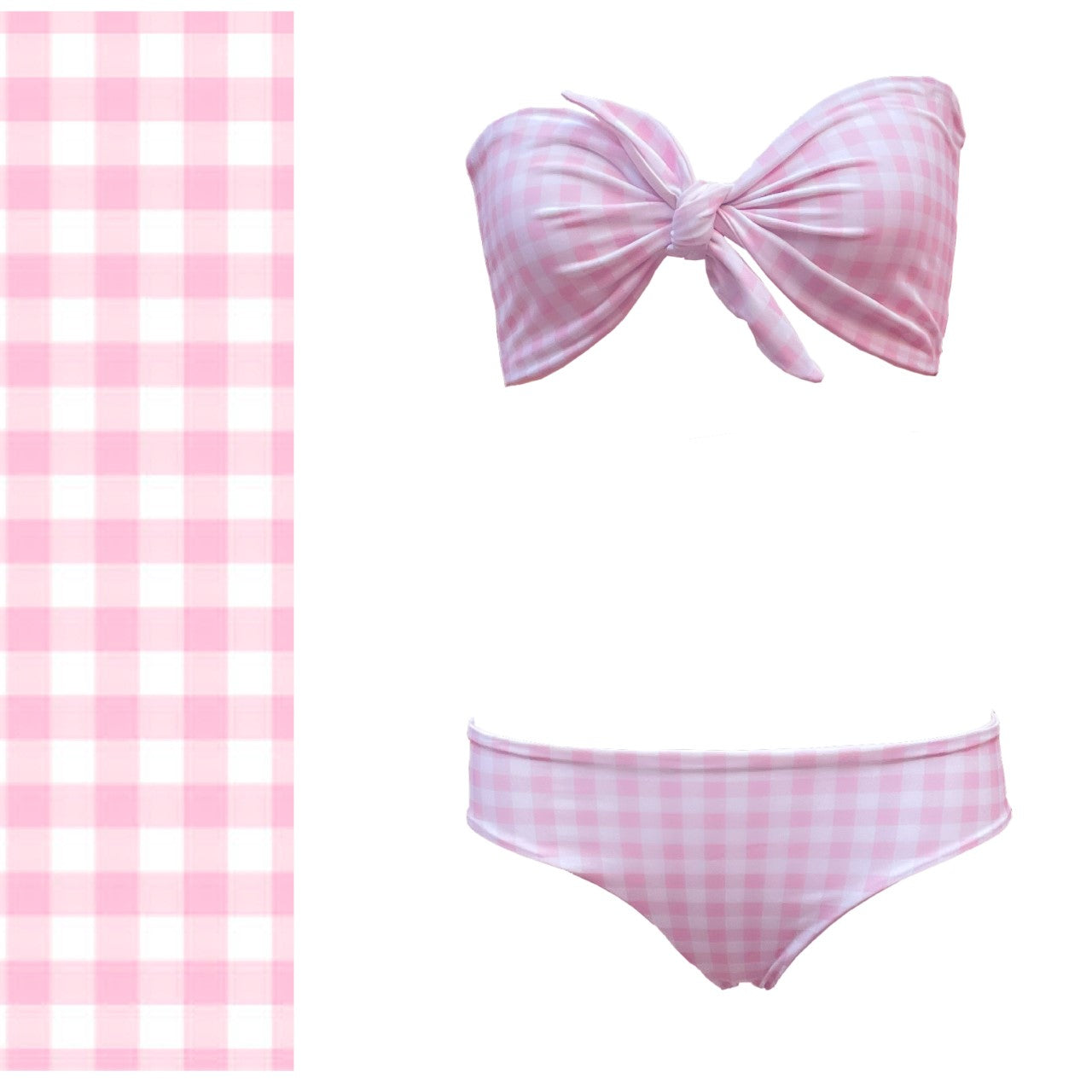 Bikini reversible 2 pieces set two pieces reversible twisted bra 2 colors bikini swimsuit swimwear constantly amazed made in lebanon aquamazeswimwear  vichy pink