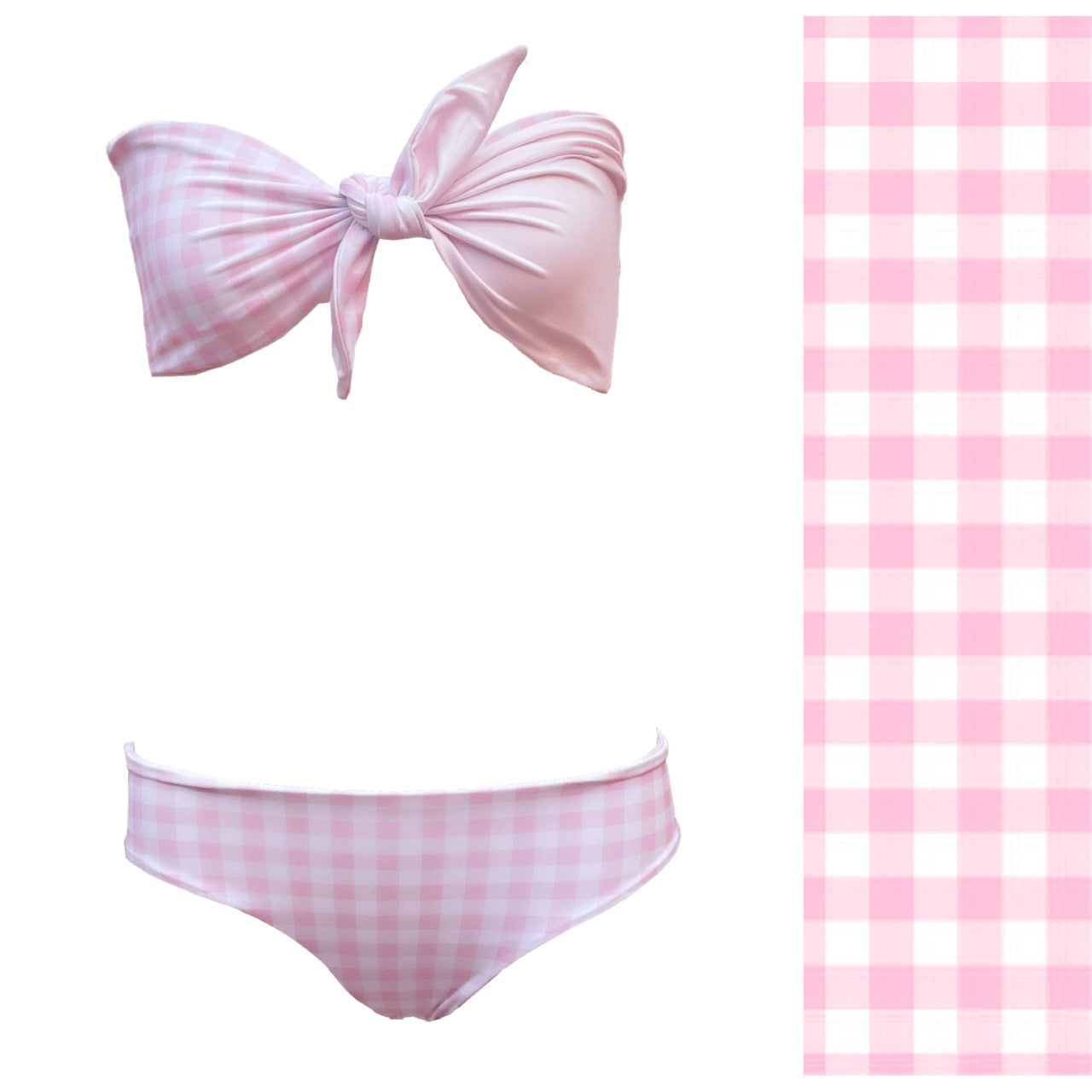 Bikini reversible 2 pieces set two pieces reversible twisted bra 2 colors bikini swimsuit swimwear constantly amazed made in lebanon aquamazeswimwear  vichy pink