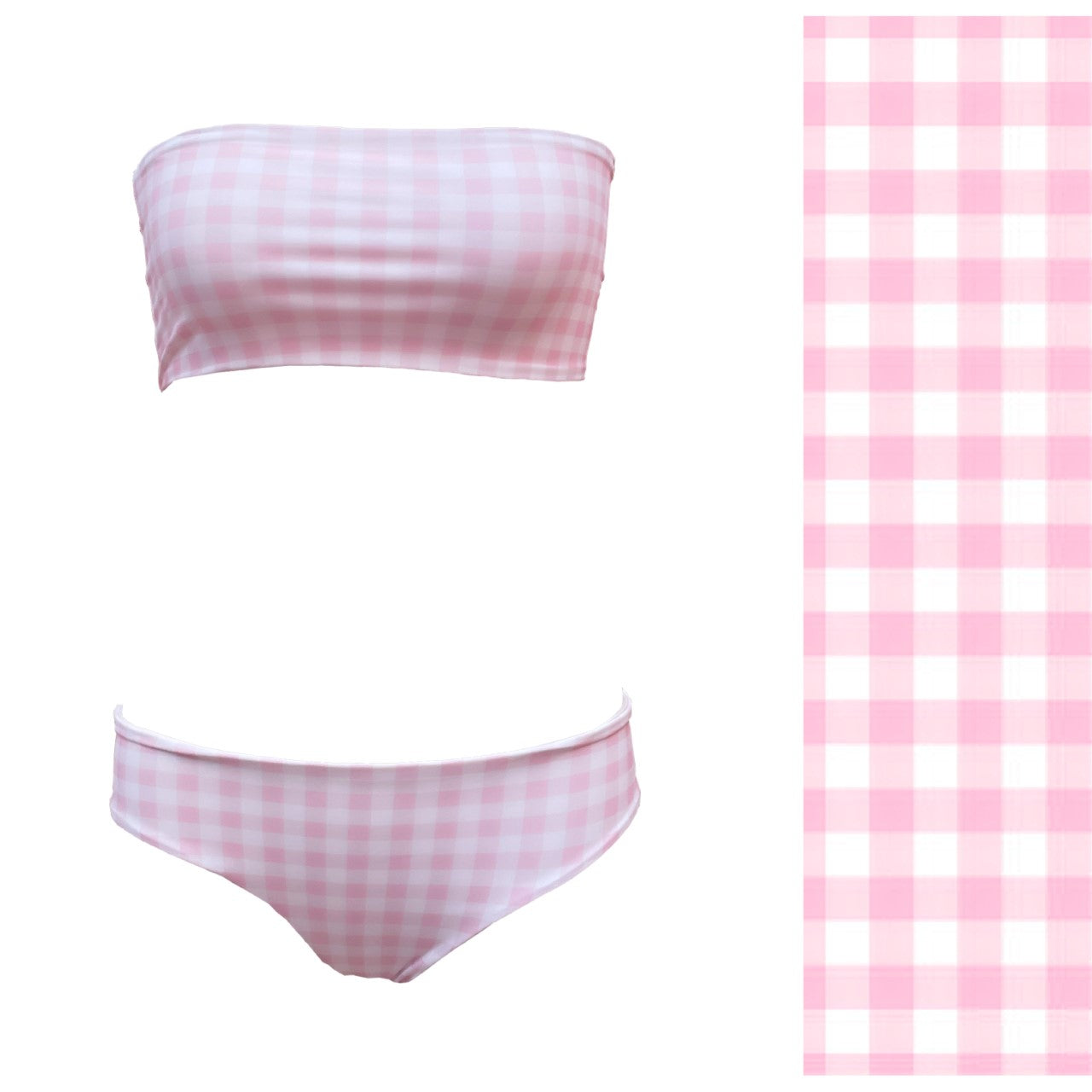 Bikini reversible 2 pieces set two pieces reversible twisted bra 2 colors bikini swimsuit swimwear constantly amazed made in lebanon aquamazeswimwear  vichy pink