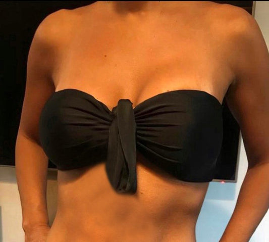 Black top bikini Bandeau  black swimwear black swimsuit constantly amazed made in lebanon aquamazeswimwear