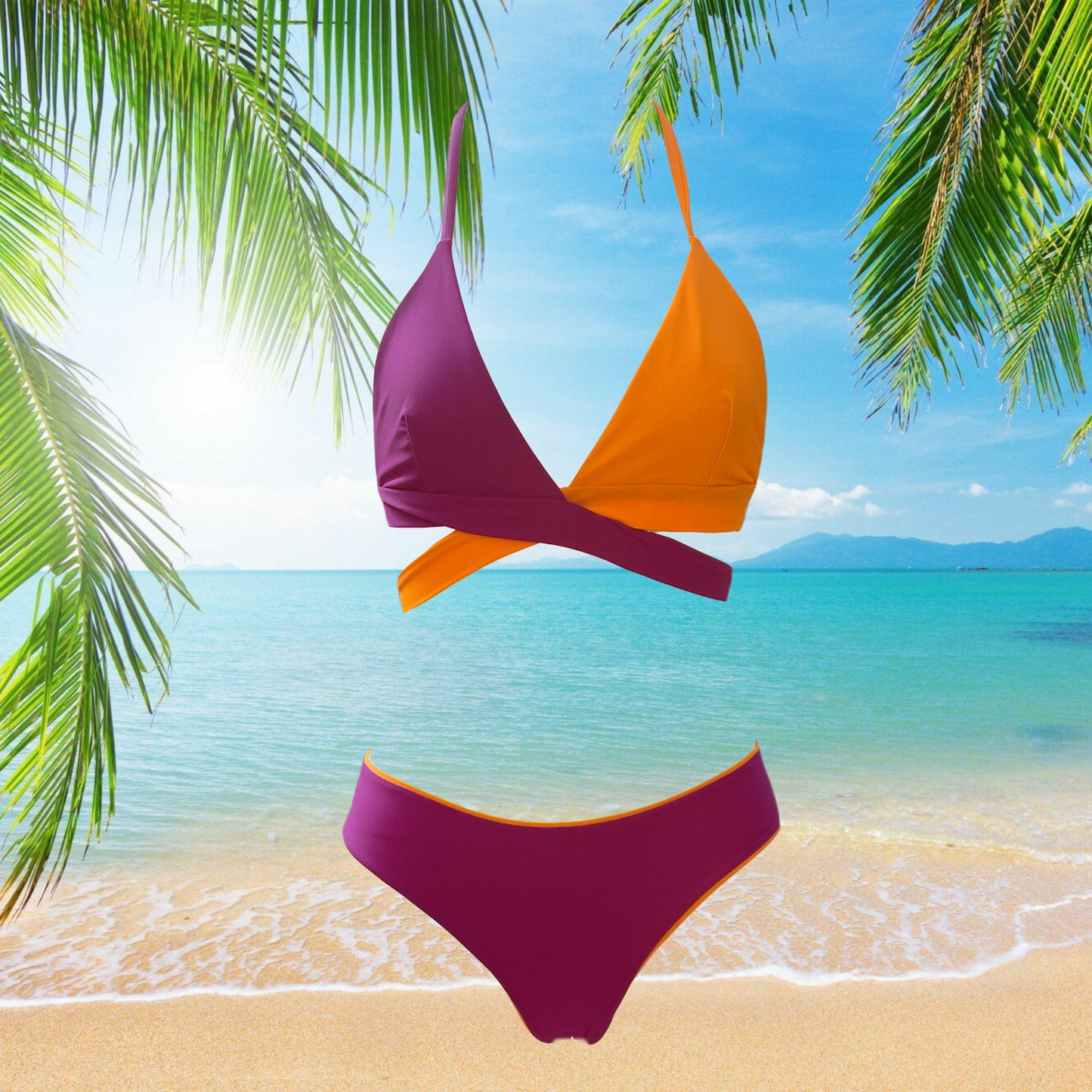 Constantlyamazed,madeinlebanon,aquamazeswimwear,aquamazesummer,swimwear,summervibes,swim,beach,sea, ocean,bikini,sunandsea ,summertan,summertime,orange,purple