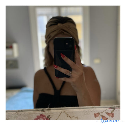 Head band gold  beach accessories bandeau accessoire de plage salacia constantly amazed made in lebanon aquamazeswimwear