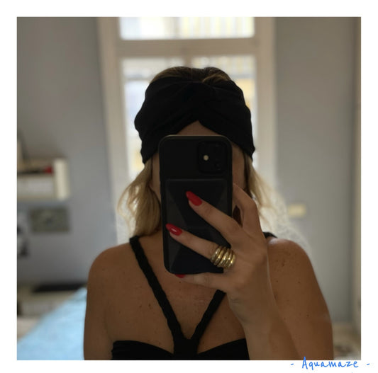 Head band black beach accessories bandeau accessoire de plage noir salacia constantly amazed made in lebanon aquamazeswimwear