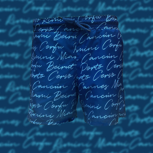 swim shorts men constantly amazed made in lebanon classic swimwear blue cities