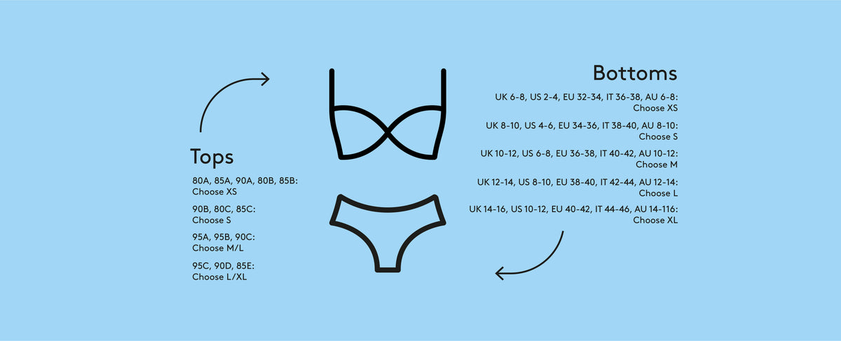 Sizing Information aquamazeswimwear