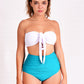 bikini 2 pieces bandeau top summer lebanon strapless bra aquamaze mix and match white blanc