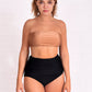 High waisted bottom high waist brief retro black bleu d’orient bleu nautilus bikini swimsuit swimwear valery constantly amazed made in lebanon aquamazeswimwear  