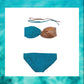 bikini luxury  2 pieces set twisted bra swimsuit swimwear bleu d’orient coral pink gold constantly amazed made in lebanon aquamazeswimwear  